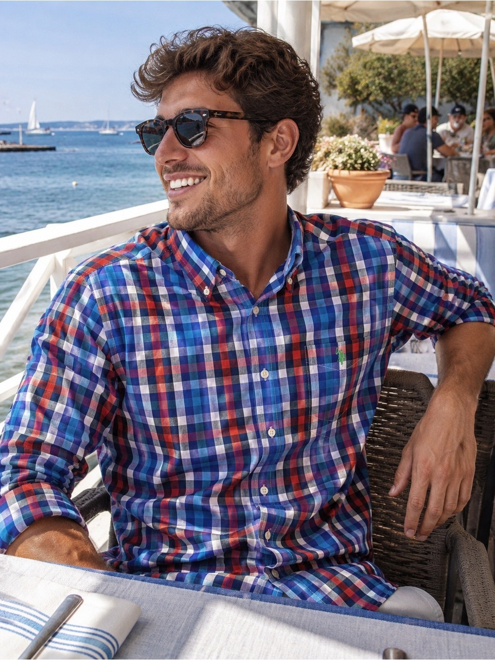 US Polo Assn Plaid Button Down Shirt Preppy Coastal Dadcore Cabincore